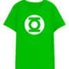 Camiseta Verde Infantil Unissex Lanterna Verde Super Herói mlr