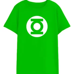 Camiseta Verde Infantil Unissex Lanterna Verde Super Herói mlr