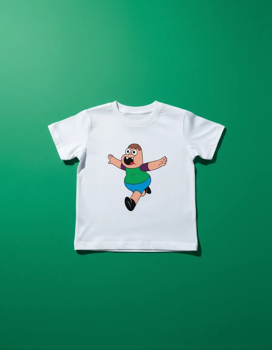 Camiseta Branca Infantil Unissex Clarencio O Otimista mlc