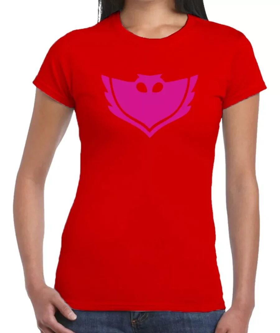 Camiseta Feminina Baby Look Corujita Pj Masks Desenho