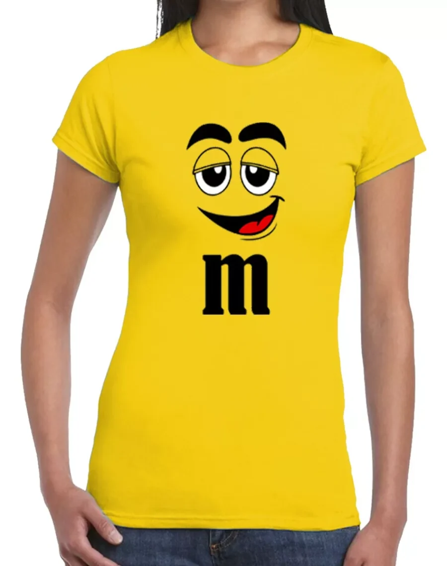 Camiseta Feminina Baby Look M&m Carinha