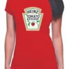 Camiseta Feminina Baby Look Mostarda E Katchup