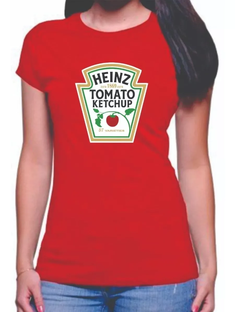 Camiseta Feminina Baby Look Mostarda E Katchup