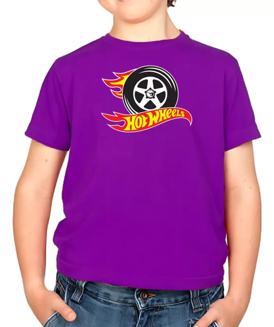 Camiseta Infantil Hotwheels Estampa Desenho