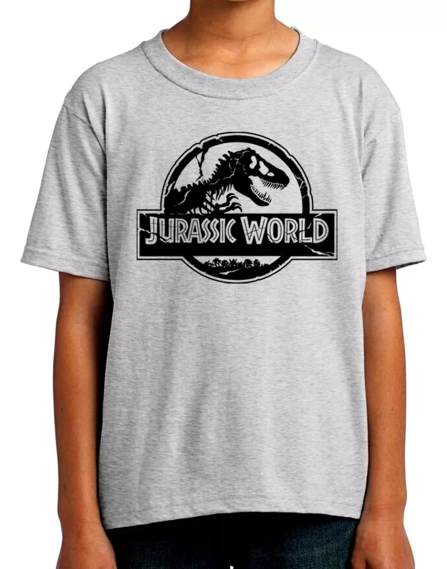 Camiseta Infantil Jurassic World Logo Dinossauro T-shirt