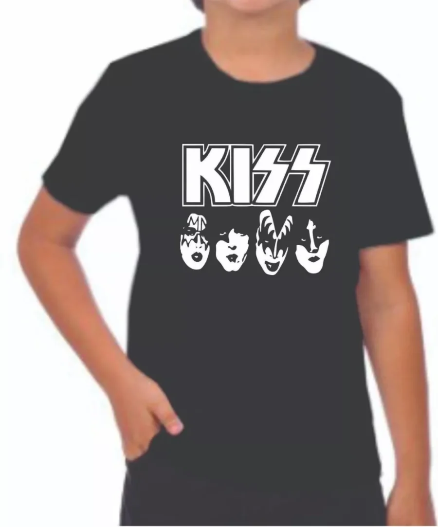 Camiseta Infantil Kiss Modelo 3 ( 1 Pç )