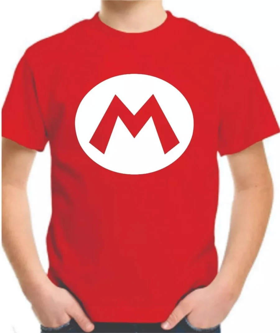 Camiseta Infantil Mário Bros ( 1 Pç )