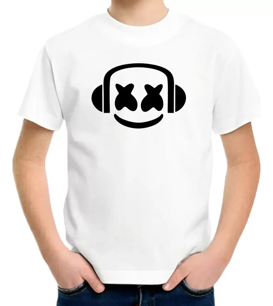 Camiseta Infantil Unissex Dj Marshmello Mod. 2