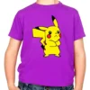 Camiseta Infantil Unissex Pikachu Pokémon Desenho Anime