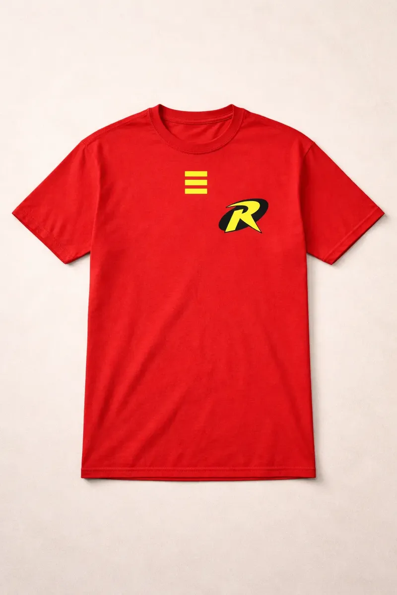 D_NQ_NP_2X_616429-MLA113854815505_062026-F-camiseta-manga-curta-aduulto-vermelha-robin-dc-comics Camiseta Manga Curta Adulto Tradicional Vermelha Robin Silk Screen Manual mlr
