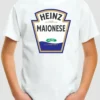 Camiseta Manga Curta Branca Infantil Unissex Heinz Maionese Silk Screen Manual T-shirt Premium Shopee