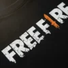 Camiseta Preta Infantil Freefire Battle Royale Video Game mlr