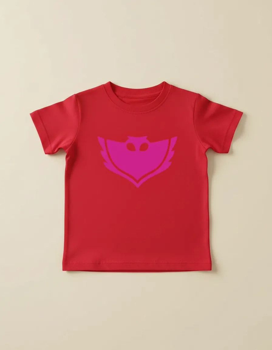 D_NQ_NP_2X_750166-MLB111184909215_052026-F-camiseta-feminina-baby-look-corujita-pj-masks-desenho Camiseta Manga Curta Feminina Baby Look Vermelha Corujita Pj Masks Desenho