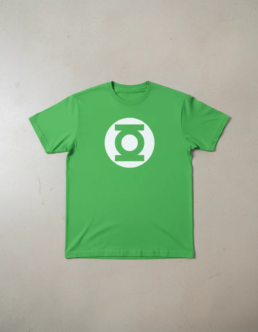 Camiseta Adulto Manga Curta Malha PV Verde Lanterna Verde Estampa Silk Screen Manual HQ Premium mlc