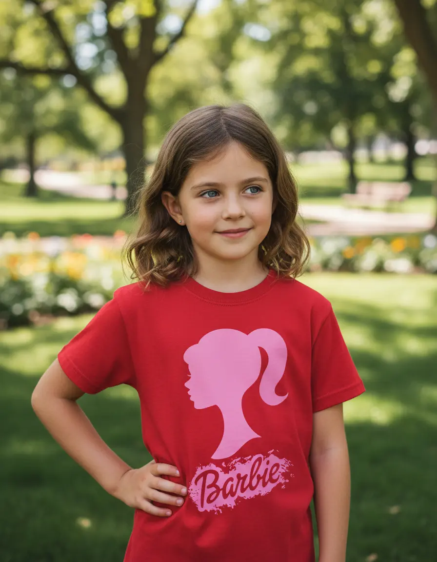 D_NQ_NP_2X_763474-MLB105987315124_022026-F-camiseta-barbie-infantil Camiseta Barbie ( Infantil ) mlr