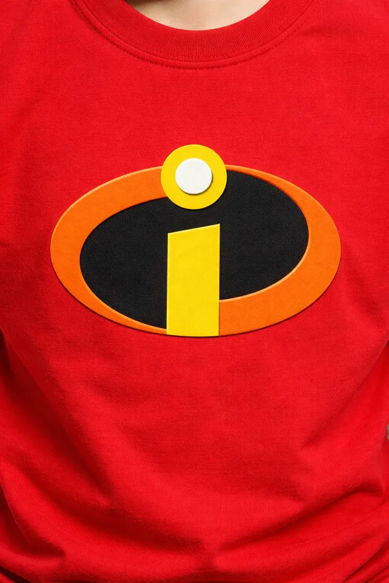 D_NQ_NP_2X_776330-MLB115310216321_072026-F-camiseta-infantil-os-incriveis Camiseta Manga Curta Vermelha Infantil Unissex Os Incríveis Silk Screen Manual Premium mlc