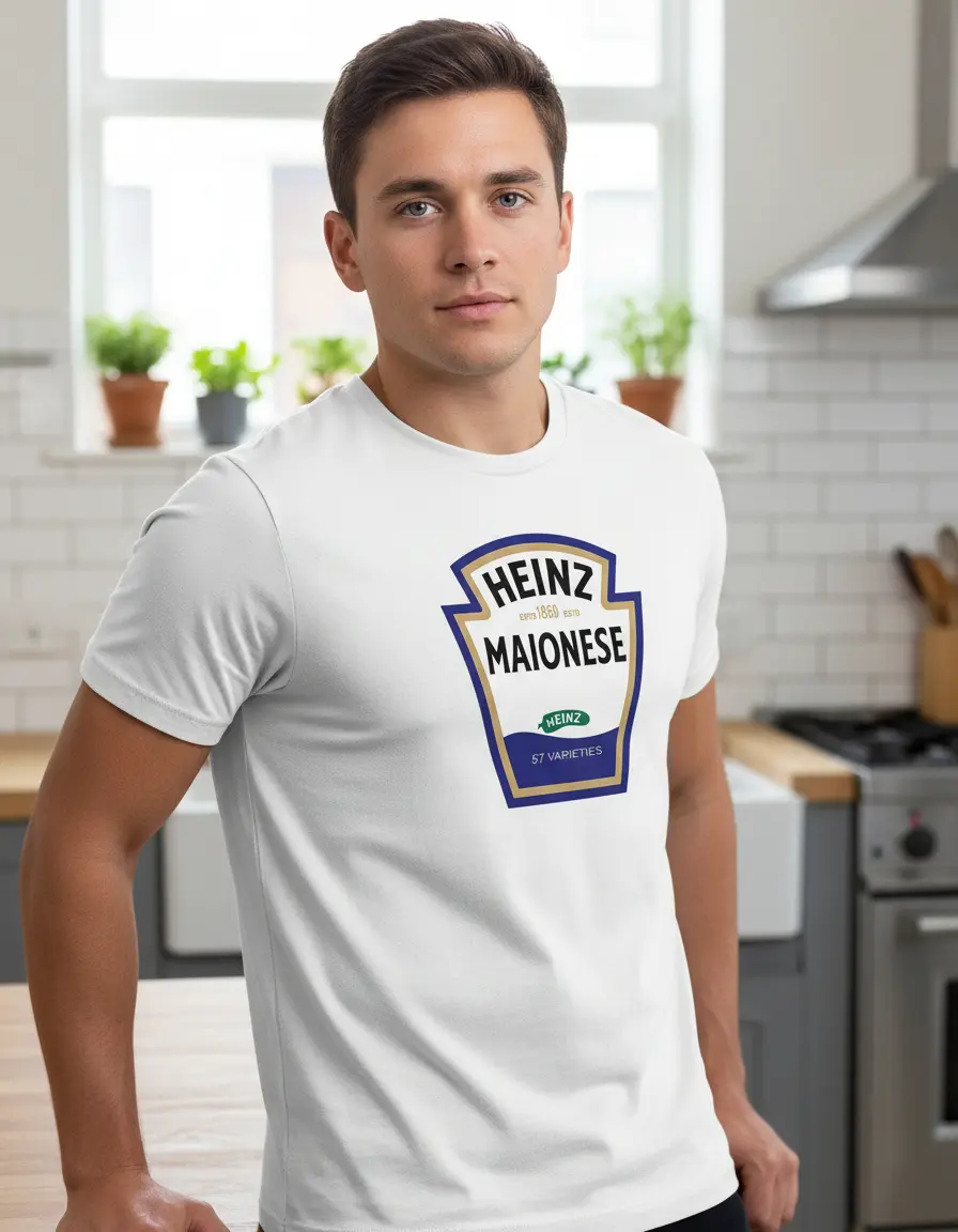 Camiseta Branca Adulto Unissex Maionese mlc