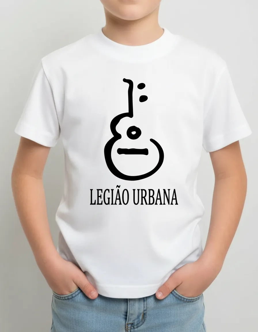 Camiseta Infantil Unissex Legião Urbana Banda Rock Nacional mlr