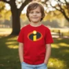 D_NQ_NP_2X_823334-MLB113993134678_072026-F-camiseta-infantil-os-incriveis Camiseta Manga Curta Vermelha Infantil Unissex Os Incríveis Silk Screen Manual Premium mlc