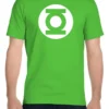 Camiseta Adulto Manga Curta Malha PV Verde Lanterna Verde Estampa Silk Screen Manual HQ Premium mlc