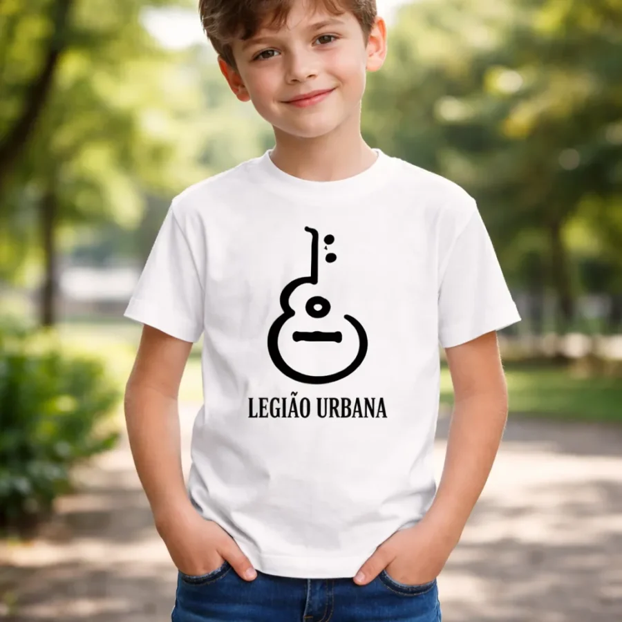 Camiseta Infantil Unissex Legião Urbana Banda Rock Nacional mlr