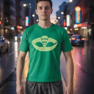 D_NQ_NP_2X_914345-MLA106060671760_022026-F-camiseta-adulto-pj-masks-tradicional- Camiseta Manga Curta Verde Adulto Unissex Lagartixo Pj Masks spe