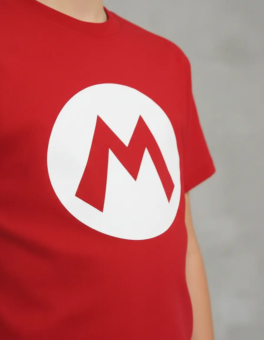 D_NQ_NP_2X_936767-MLA103982597619_012026-F-camiseta-infantil-mario-bros-1-pc- Camiseta Manga Curta Unissex Infantil Mário Bros Logo M Vermelho