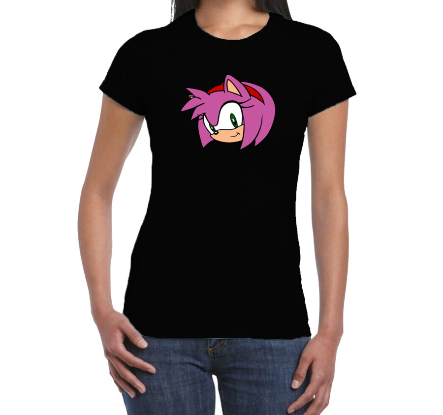 Camiseta Baby Look Feminina Amy Sonic The Hedgehog