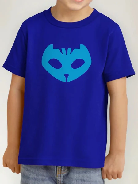 Camiseta Infantil Unissex Menino Gato Pj Masks Desenho mlr