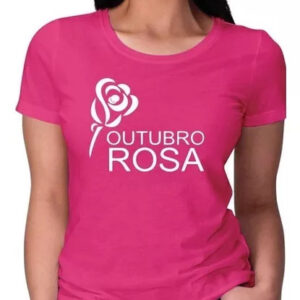 Camiseta Adulto Baby Look Outubro Rosa
