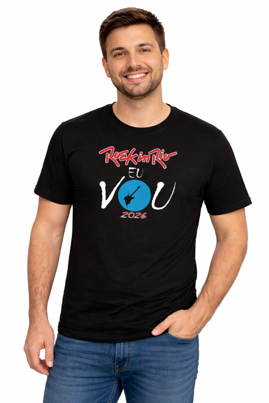 Camiseta Rock in Rio Eu Vou 2026 Unisex