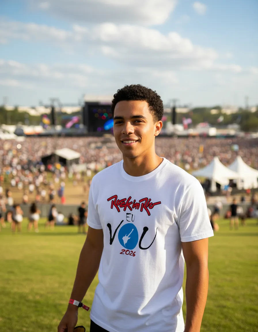 Camiseta Rock in Rio Eu Vou 2026 Unisex