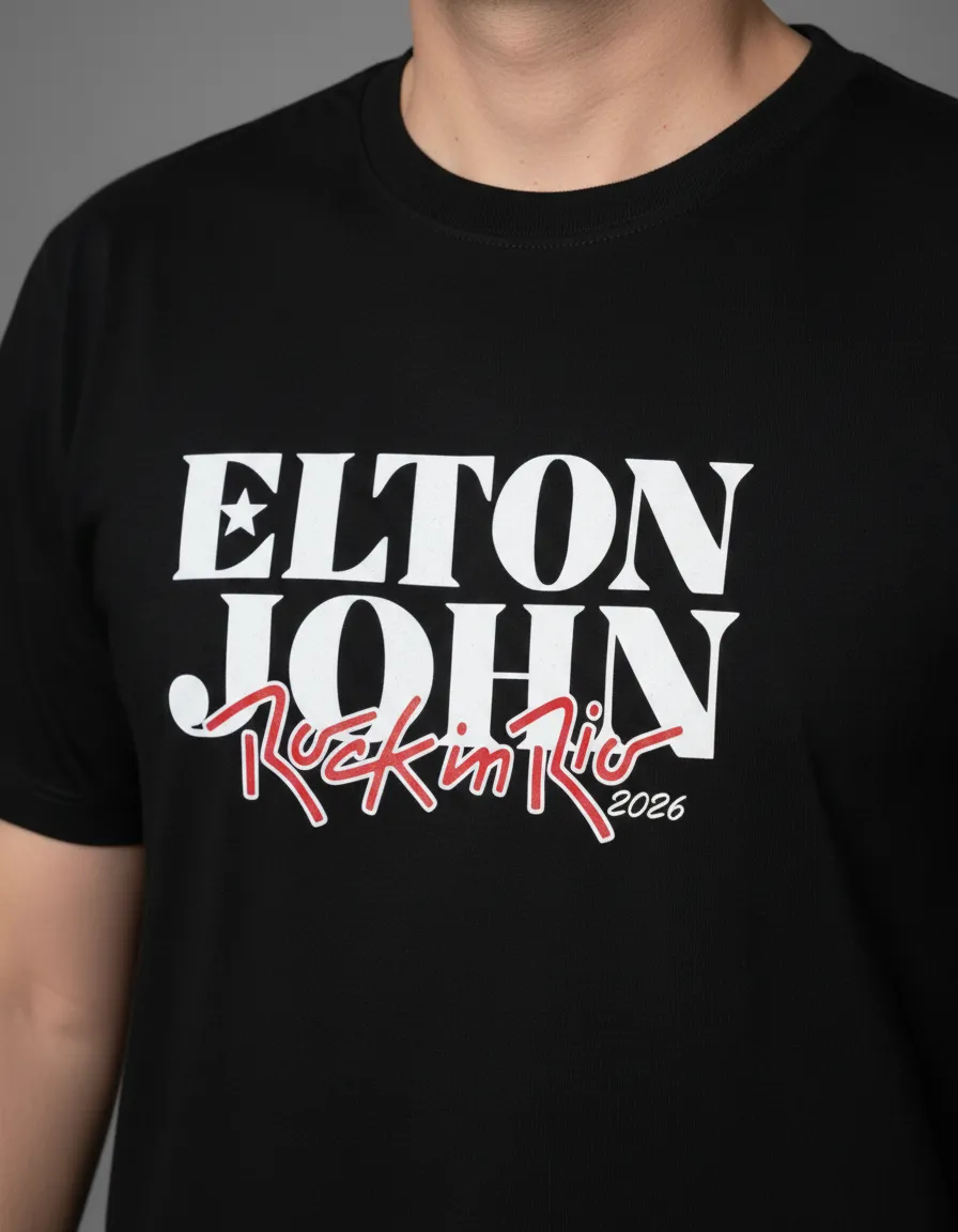 Camiseta Rock In Rio 2026 Elton John Tradicional
