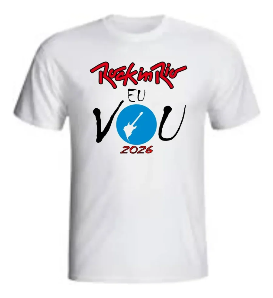 Camiseta Rock In Rio Eu Vou 2026 Tradicional BR