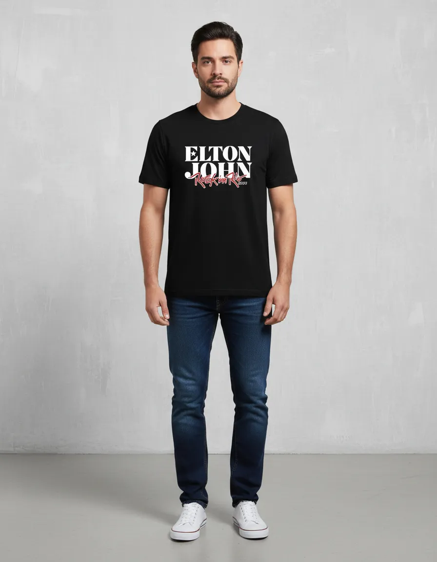 Camiseta Rock In Rio 2026 Elton John Tradicional