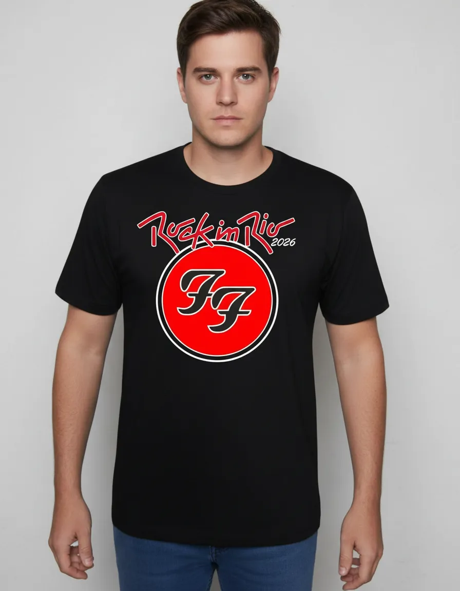 Camiseta Rock In Rio 2026 Foo Fighters Tradicional