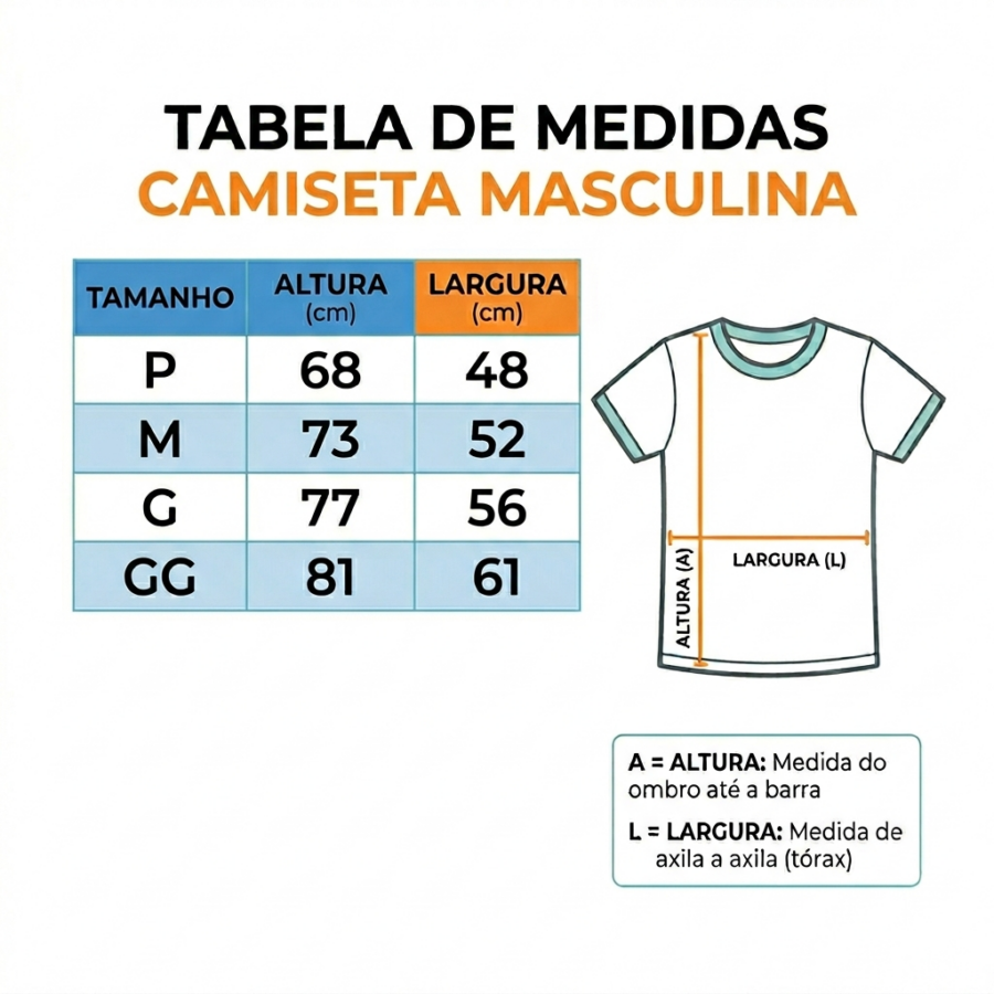 Informar o tamanhos e as medidas do produto.