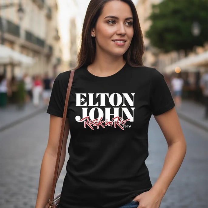 Camiseta Rock In Rio 2026 Elton John Baby Look