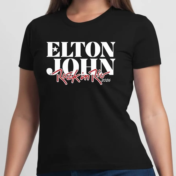 Camiseta Rock In Rio 2026 Elton John Baby Look