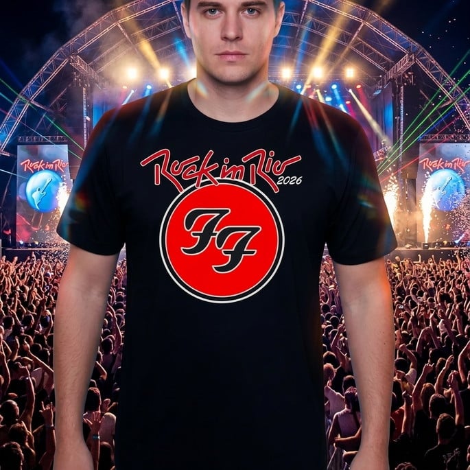 Camiseta Rock In Rio 2026 Foo Fighters Tradicional