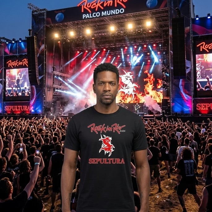 Camiseta Rock In Rio 2026 Sepultura Tradicional