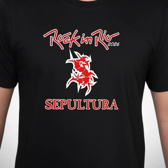 Camiseta Rock In Rio 2026 Sepultura Tradicional