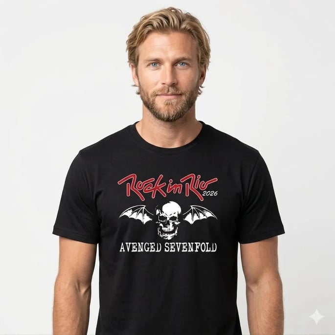 Camiseta Rock In Rio 2026 Avenged Sevenfold Tradicional