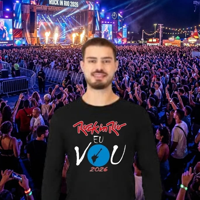 Camiseta Rock In Rio Eu Vou 2026 Tradicional Manga Longa