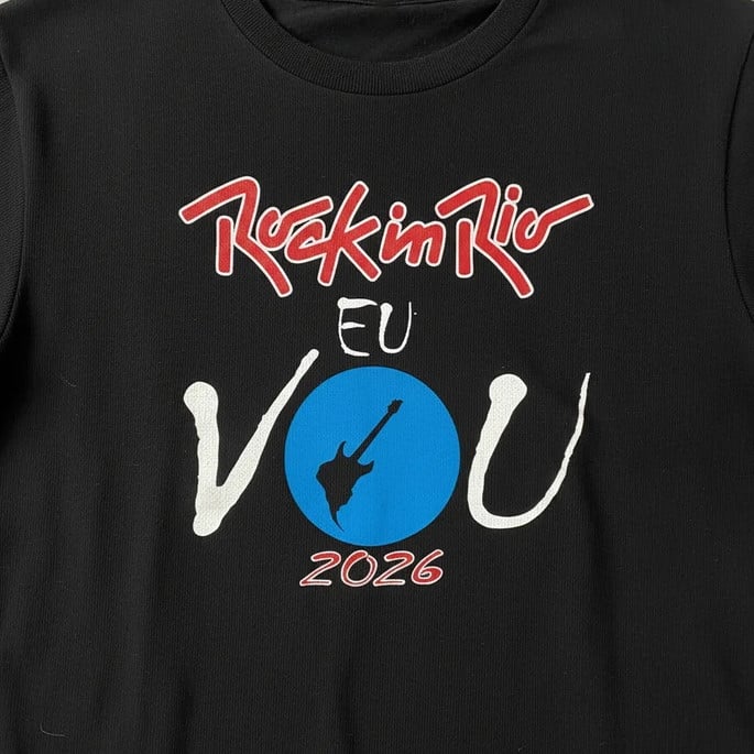 Camiseta Rock In Rio Eu Vou 2026 Tradicional Manga Longa