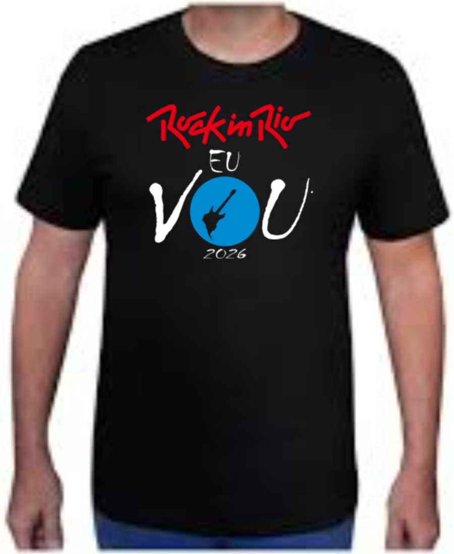 Camiseta Rock in Rio Eu Vou 2026 Unisex