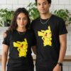 014 Camiseta Pokémon Pikachu Infantil Unissex Preta