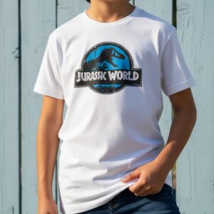 Camiseta Jurassic World Dinossauro Infantil Branca