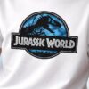Camiseta Jurassic World Dinossauro Infantil Branca