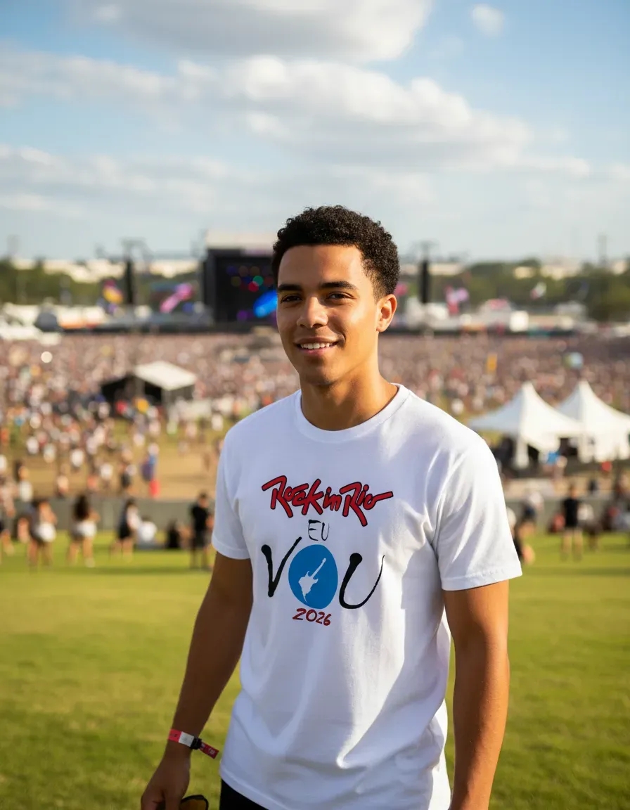 Camiseta Rock In Rio Eu Vou 2026 Festival Música Unissex